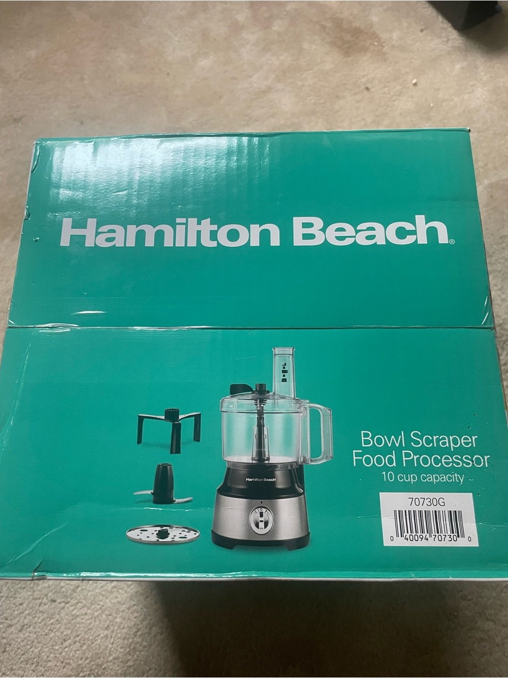Hamilton Beach Black and Silver Bowl Scraper Food Processor - 10 Cup - Picture 4 of 4